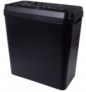 Niszczarka OfficeProducts Niszczarka, paski, do 10 kartek A4, kosz 14l, czarna 3