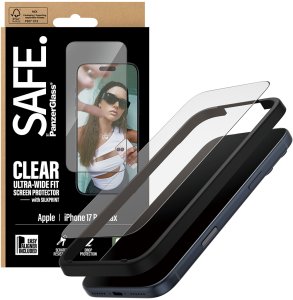 PanzerGlass Ochrona ekranu Czarna ramka iPhone 17 Pro Max | Ultra-szerokie dopasowanie z Aplikacją na sucho, Odporny na zarysowania, Odporny na wstrząsy, Przezroczysty, 1 szt. 5