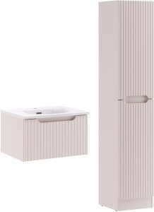 Zestaw meblowy 50cm z umywalką meblową Sky i szafką wysoką 3