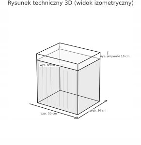 UAB KAME Szafka łazienkowa z umywalką eukaliptusowy baterią chrom i uchwytem chrom 50x70cm Kiara 3