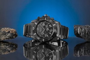Zegarek Giewont Zegarek Męski Chronograph Sapphire Czarno Tytanowy GW3970-B1 5