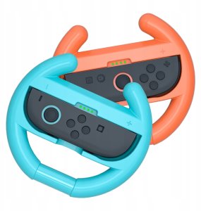 Kierownica wyścigowa do kontrolera Joy-Con Nintendo Switch  2 (opakowanie 2 szt.) - pomarańczowa i niebieska 11