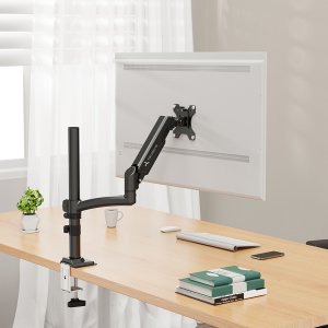 Triadyn Nowy Uchwyt Biurkowy HighFlexMount do Pojedynczego Monitora Telewizora 13-34" Ergonomiczny Regulowany Obrotowy TRD-BLK-Hi1AL 4