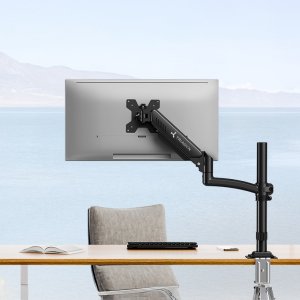 Triadyn Nowy Uchwyt Biurkowy HighFlexMount do Pojedynczego Monitora Telewizora 13-34" Ergonomiczny Regulowany Obrotowy TRD-BLK-Hi1AL 6