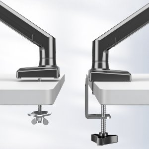 Triadyn Nowy Uchwyt Biurkowy DuoFlexMount na Dwa Monitory Telewizory 13-32" Ergonomiczny Regulowany Obrotowy TRD-BLK-2AL-13"-32" 9