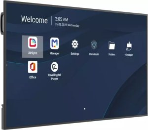 Monitor ViewSonic CDE6514-2C signage display Płaski panel Digital Signage 165,1 cm (65") LCD Wi-Fi 500 cd/m² 4K Ultra HD czarny Procesor wbudowany Android 14 24/7 2