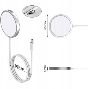 SZYBKA ŁADOWARKA BEZPRZEWODOWA INDUKCYJNA do Magsafe IPHONE 11 12 13 14 15 4