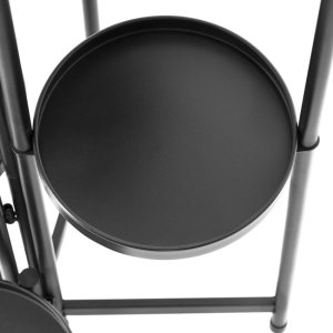 Kwietnik metalowy 78,5 cm stojak na kwiaty z 5 półkami loft nowoczesny czarny UNIWERSALNY 9