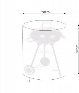 POKROWIEC NA GRILLA MAŁY CZARNY 14