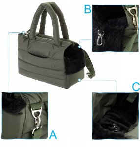 DoggyDolly R2 TORBA FLUFFY RIDE oliwkowy 5