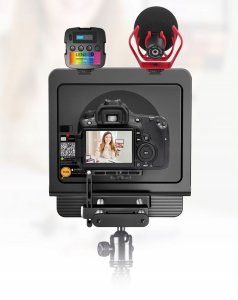 Prompter Teleprompter Monitor Podglądowy Vlog 2w1 Do Aparatu Dslr Telefonu / Tc7 Ii Ultimate Kit 9