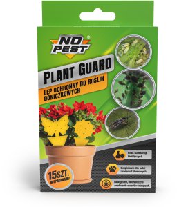 Lep Pułapka Lepowa do Doniczek na Mszyce Ziemiórki Mrówki Muszki Szkodniki Roślin Lep Motyl Kwiatek "Plant Guard" (15 szt) 6
