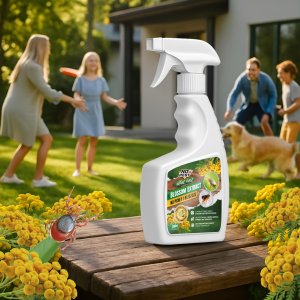 Środek Preparat Spray Płyn na Pchły Kleszcze Owady Naturalny Ekstrakt Wyciąg z Wrotyczu "Blossom Extract" 750ml 7