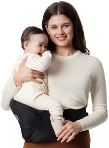 Momcozy HIP SEAT BABY CARRIER BLACK MEDIUM 3
