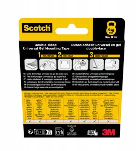 Scotch gel tape double sided transparent 30mmx3m 3