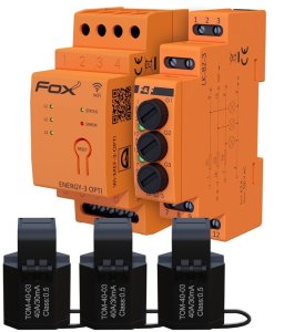 Zestaw monitor licznik zużycia energii WI-MEF-3-OPTI-40A Wi-Fi + zabezpieczenie LK-BZ-3 2