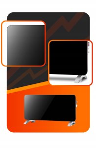 Grzejnik Volteno Grzejnik konwektorowy szklany VO2463 czarny 3