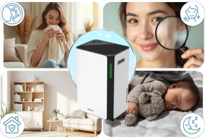 Berdsen Osuszacz powietrza kompresorowy - pochłaniacz wilgoci 20l/24h higrostat BD-532 biały 12