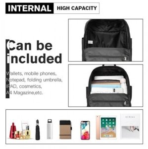 Czarny plecak vintage damski KN01 5