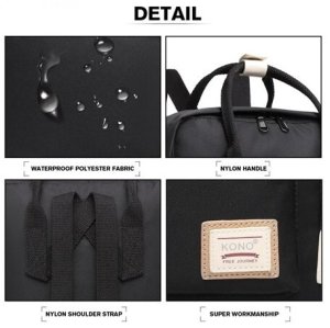 Czarny plecak vintage damski KN01 6