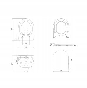Zestaw podtynkowy Cersanit SET C190 MZ TOP EASY FIX LUNA CO DES LUNA 1 DUR WO ŁW BOX 8