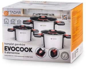 Komplet garnków 6 el. Evocook składane uchwyty 3