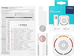 Orno DC dzwonek bezprzewodowy bateryjny, system uczenia się, 36 dźwięków, 150m, biały, OR-DB-KD-177/W 206