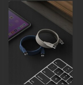 Kabel USB Energea Kabel Helix 60 USB-C do USB-C magnetyczny 480Mbps 60W 1.5m różowy 3