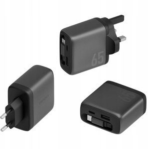 Ładowarka Energea Ładowarka sieciowa Ampcharge Arc 65 USB-A/USB-C + zwijany kabel USB-C PD/PPS/QC3.0 GaN gunmetal 5