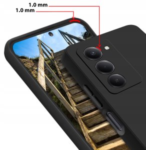 4kom.pl ZESTAW Etui do Xiaomi Redmi 15 4G|5G Matowy Czarny Silikon Slim 2 SZT SZKŁO 4