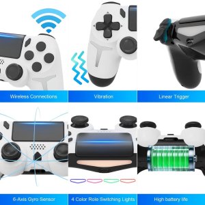 Bezprzewodowy PAD z wibracjami do konsoli PS4, PS3, PC 5