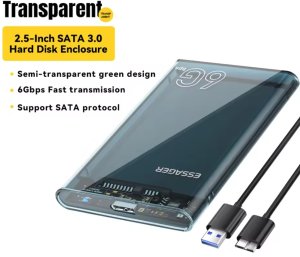 Kieszeń Essager 2,5-calowa obudowa na dysk twardy SATA USB 3.0 5