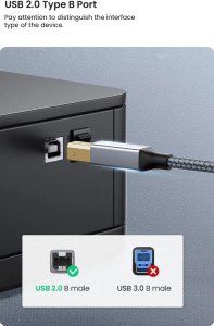Kabel USB USB-B - USB-C 3m Szary (2023073114290107442) 6