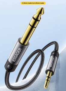 Kabel Essager kabel audio jack męski do męskiego, 3,5mm do 6,35mm, 1,2m 2