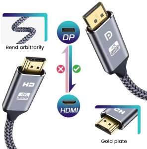 Kabel DisplayPort do HDMI 4K 60Hz, 2m 2