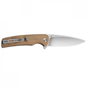 Sencut by We Knife Nóż składany Sachse S21007-3 brown micarta 4