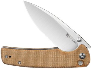 Sencut by We Knife Nóż składany Sachse S21007-3 brown micarta 5