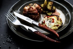 Laguiole Noże do steków Luxury Line drewno pakka 6 szt. Eleganckie pudełko na prezent 6