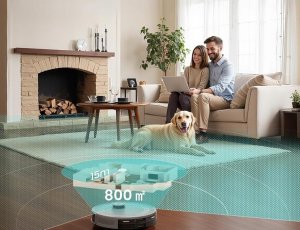 Robot sprzątający LeFant Robot sprzątający ze stacją 10000Pa 240min pracy 6