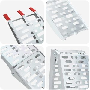 vidaXL Rampy załadunkowe 2 pcs Srebrny 222 x 29 x 14 cm Aluminium 9