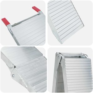 vidaXL Rampa motocyklowa 680 kg 2 pcs Srebrny 205 x 28 x 5 cm 9