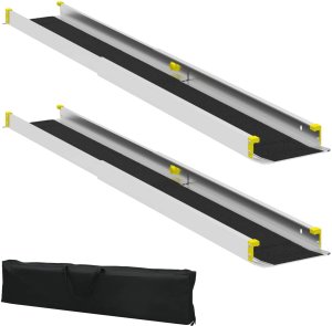 vidaXL Rampy dla wózków 2 pcs Czarny 152 x 19 x 5,5 cm Aluminium 2
