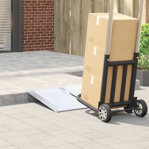 vidaXL Rampa dla wózka inwalidzkiego Srebrny 62 x 73 x 5 cm Aluminium 3