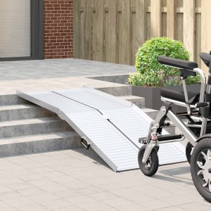 vidaXL Rampa dla wózka inwalidzkiego Srebrny 183 x 73 x 11 cm 3
