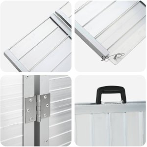 vidaXL Rampa dla wózka inwalidzkiego Srebrny 183 x 73 x 11 cm 8