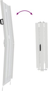 vidaXL Rampa dla wózka inwalidzkiego Srebrny 183 x 73 x 11 cm 9