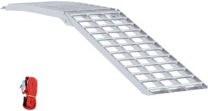 vidaXL Srebrna aluminiowa rampa załadunkowa 230 x 44 x 13 cm 2