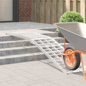 vidaXL Srebrna aluminiowa rampa załadunkowa 230 x 44 x 13 cm 3