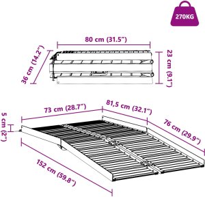 vidaXL Rampa dla wózka inwalidzkiego Srebrny 152 x 73 x 11 cm 10