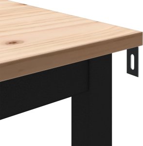 vidaXL Stół 60 x 60 x 75 cm Lekkie drewno sosnowe 7